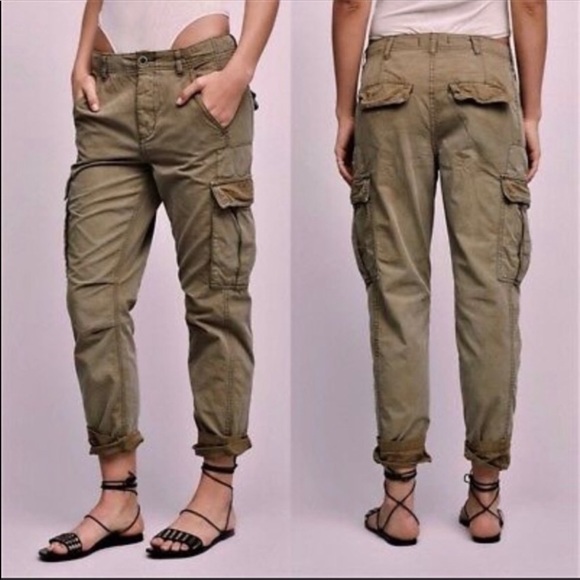 Free People Pants - Free People Moss Green Cargo Pants